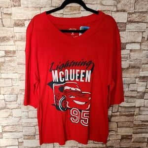 Disney Pixar Brand New Red Lightning Mc Queen Graphic T-Shirt